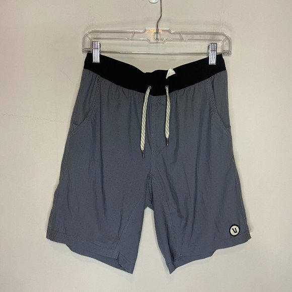 Vuori Shorts Vuori Mens S Kore Short Lined Gray Athletic Elastic